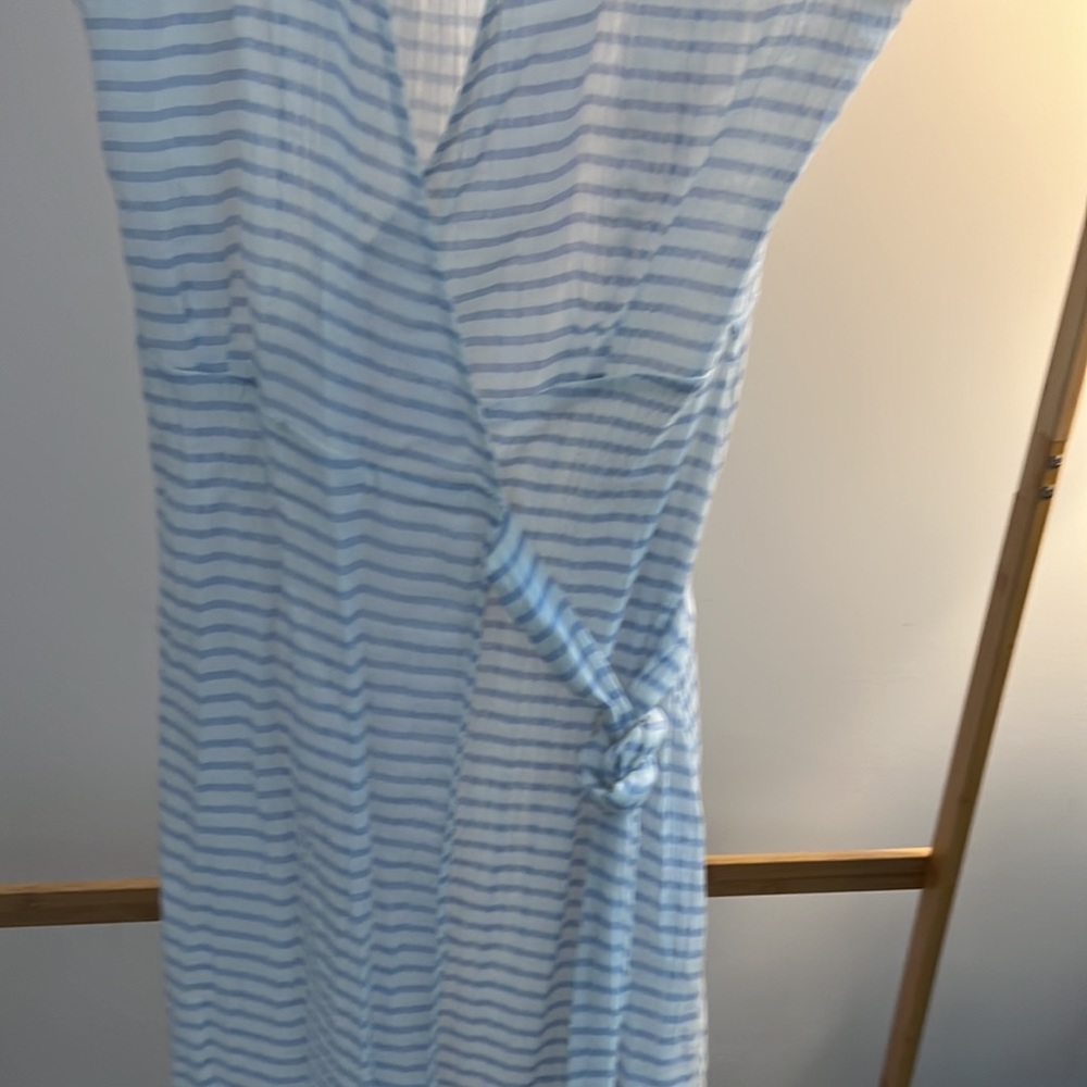 NWT | Marine Layer | Maddie Wrap Midi Dress | Bel Air Blue | XL - Picture 6 of 7